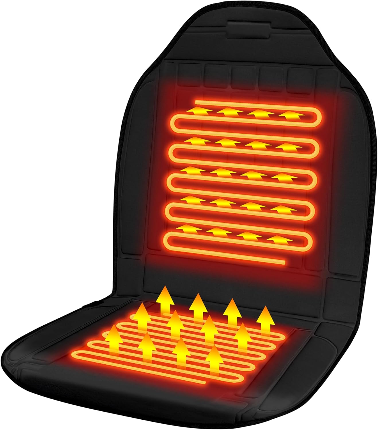 Heated Seat Covers 1 Minute Rapid Heating Seat Cushion,UL Listed,Black Seat Warmer for Winter.